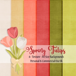 Spring Tulips - Texture A4 Backgrounds