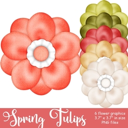 Spring Tulips - Flower Graphics