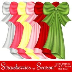 Strawberries in Season - Bow Graphics (set 2)