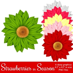 Strawberries in Season - Daisy Graphics