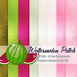 Watermelon Patch - Foil Style A4 Backgrounds