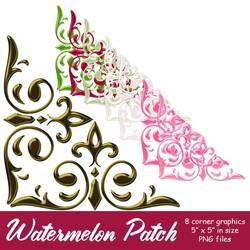 Watermelon Patch - Scrolled Corner Graphics