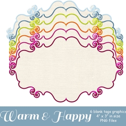 Warm & Happy - Blank Tags