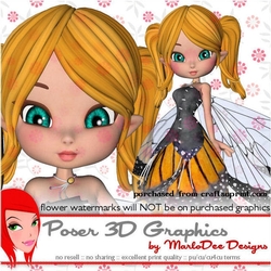 Cute Cookie Character Bumble Bee Fairy Poser Graphics package 1