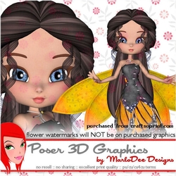 Cute Cookie Character Bumble Bee Fairy Poser Graphics package 2