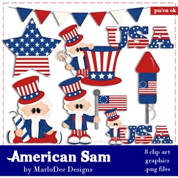American Uncle Sam Clip Art Graphics