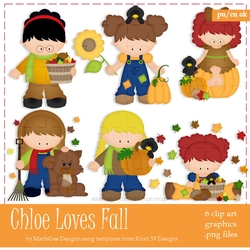 Chloe Loves Fall Clip Art