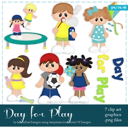 Day for Play Children Clip Art