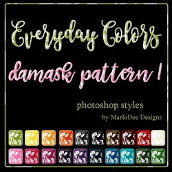 Photoshop Styles - Everyday Colors - Damask Patterns