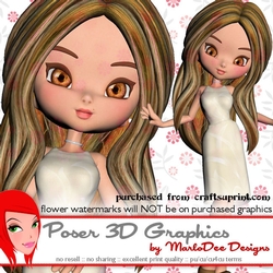 Pretty Cookie Girl Character - Tan Color Dress