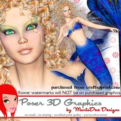 Beautiful Mermaid Poser Graphics pkg1