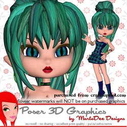 Punk Goth Style Cookie Character Poser Graphics pkg1