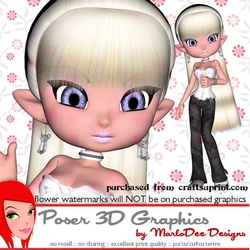 Punk Goth Style Cookie Character Poser Graphics pkg6