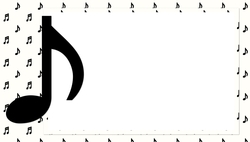 Music Note Black & White Background