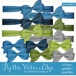 By the Waters Edge Colors Digital Bows pkg 2