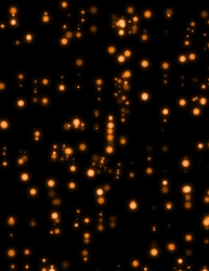 Bokeh Pattern Drops Orange on Black A4 Size Digital Paper Background