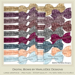 Healthy Lifestyle Colors Digital Bows pkg 2