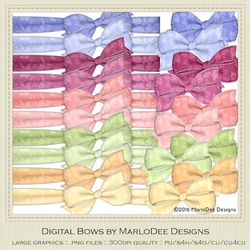 Hugging My Baby Colors Digital Bows pkg 2