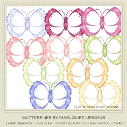 Hugging My Baby Colors Digital Butterflies pkg 2