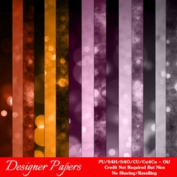 Halloween Colors 1 Bokeh Patterns 2 Digital Paper A4 Backgrounds