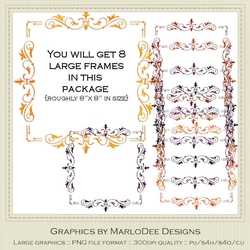 Halloween Colors 1 Digital Frames pkg 1