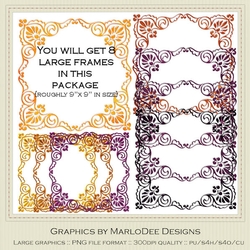 Halloween Colors 1 Digital Frames pkg 2