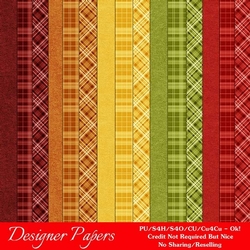 Fall Season Colors 1 A4 Size Plaid & Texture Backgrounds