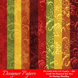 Fall Season Colors 1 A4 Size Elegant Floral Pattern