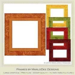 Fall Season Colors 1 Digital Frames pkg 5
