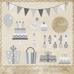 Birthday Bash Themed Layered Templates