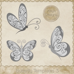 Butterflies Themed Layered Templates pkg 3
