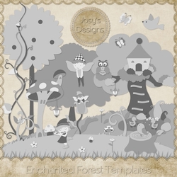Enchanted Forest Fantasy Themed Layered Templates Pkg 1