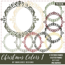 Christmas Colors 1 Round Frames 1