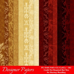Christmas Colors 3 Elegant Damask Style Patterns A4 Digital Paper Backgrounds