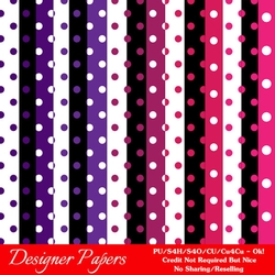 Valentines Day Colors 20 - Polka Dot Patterns A4 Size Backgrounds