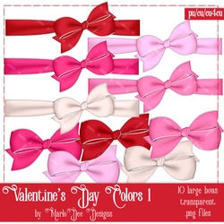 Valentines Day Colors 1 - Digital Bows Package 1