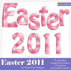 Pink Plaid Alphabet Letters & Numbers - Easter Colors