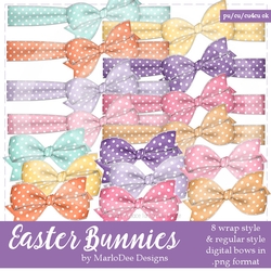 Easter Bunnies Bows set 2