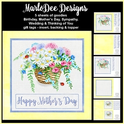 Beautiful Flower Basket 2 - Mixed Sentiments Mini Card Kit