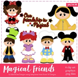Magical Friends Clip Art Graphics