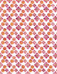 Pink & Orange Watercolors - Flower Design 1 A4 Size Backing Paper