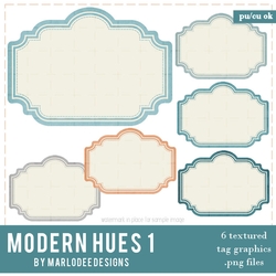 Modern Hues 1 - Journal Sentiment Tags package 1