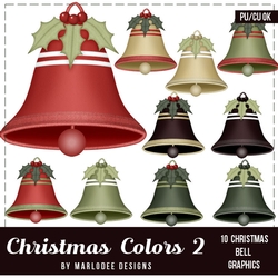 Christmas Colors 2 - Holiday Bell Graphics | package 3