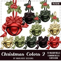 Christmas Colors 2 - Holiday Bell Graphics | package 5
