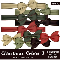 Christmas Colors 2 - Basic and Wrap Style Bows | package 1