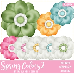 Spring Colors 2 - Flower Graphics (set 1)