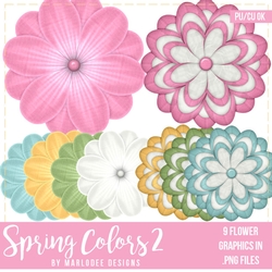 Spring Colors 2 - Flower Graphics (set 2)