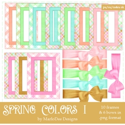 Spring Colors 1 - Frames & Bow Graphics {set 1}