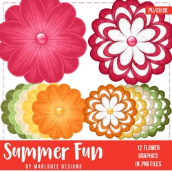 Summer Fun - Flower Graphics {set 2}