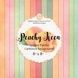 Peachy Keen - Color Palette 8x8 Cardstock Texture Backgrounds